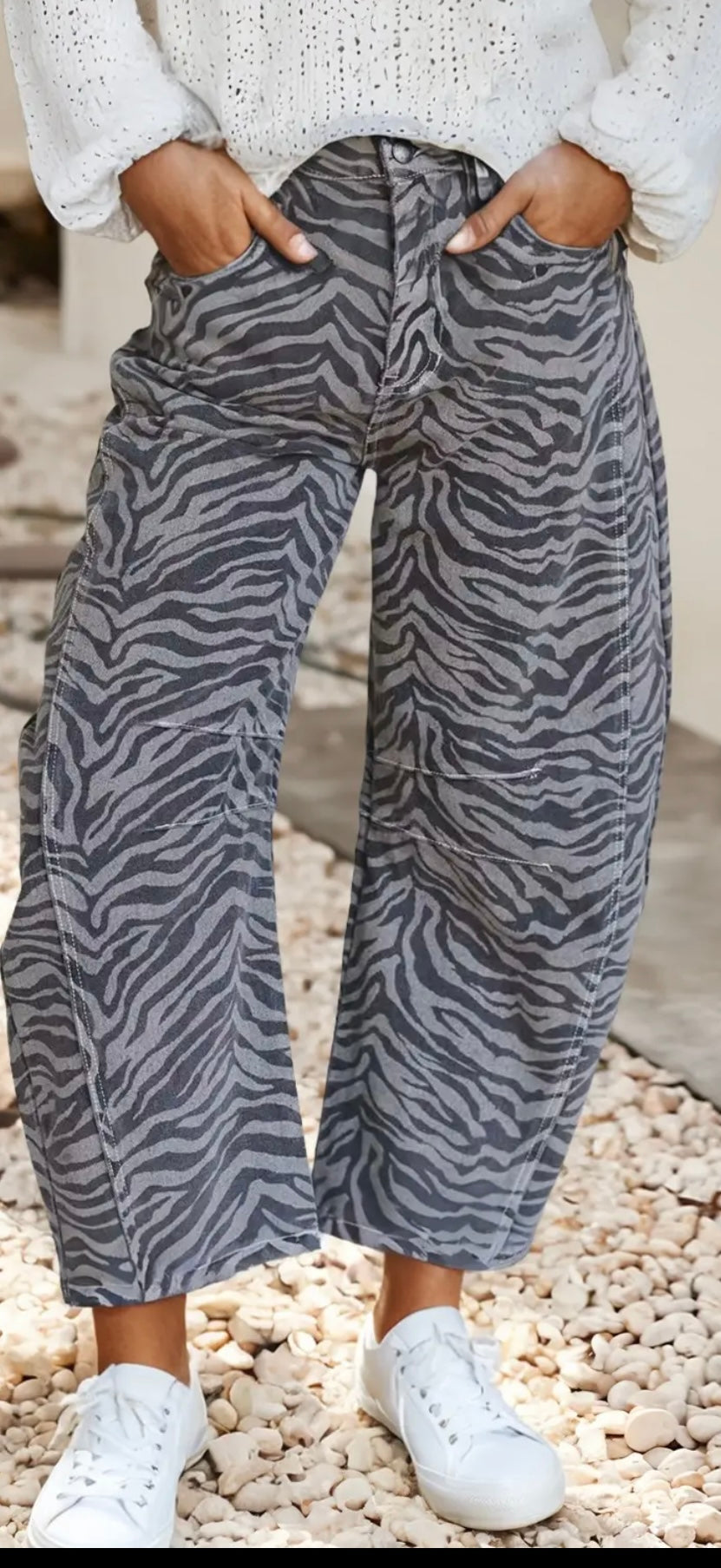Zebra Print Jeans