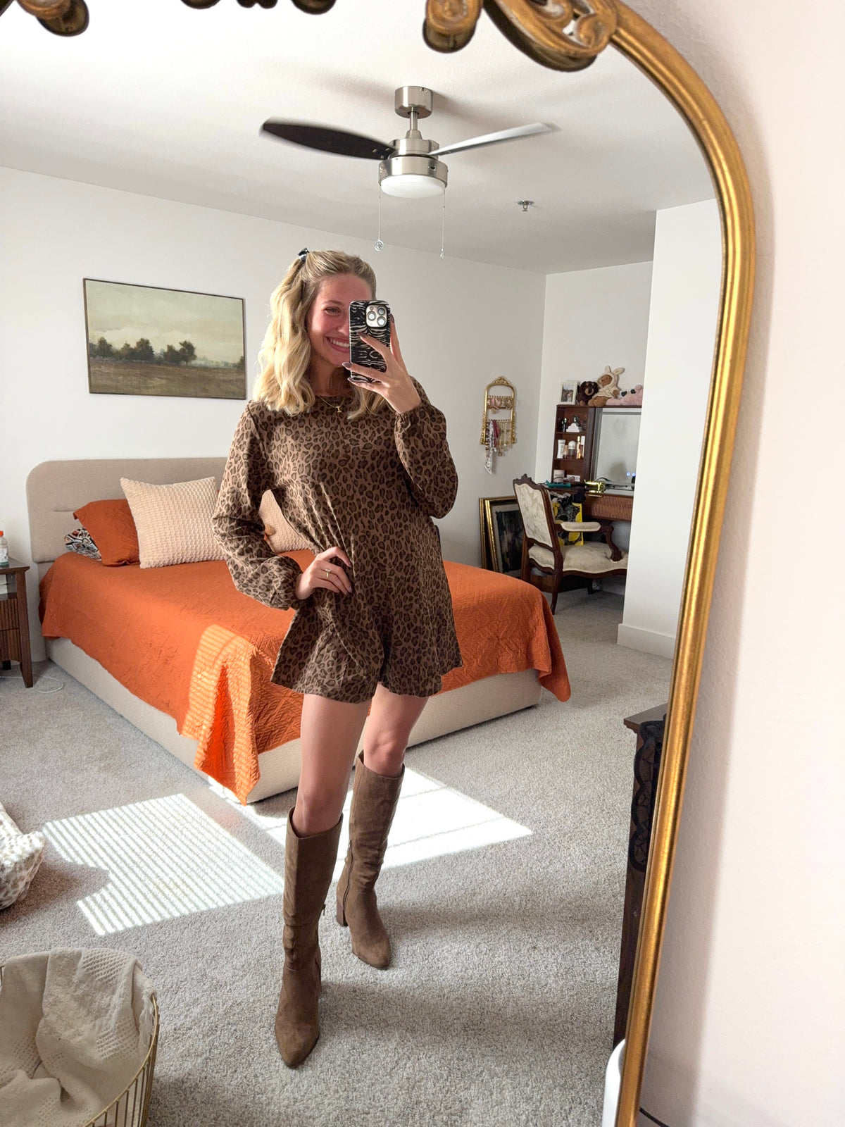 Cheetah Print Romper