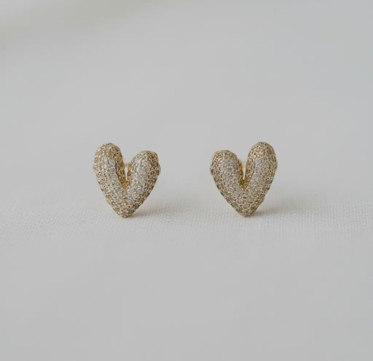 Gemstone Heart-Shaped Earrings