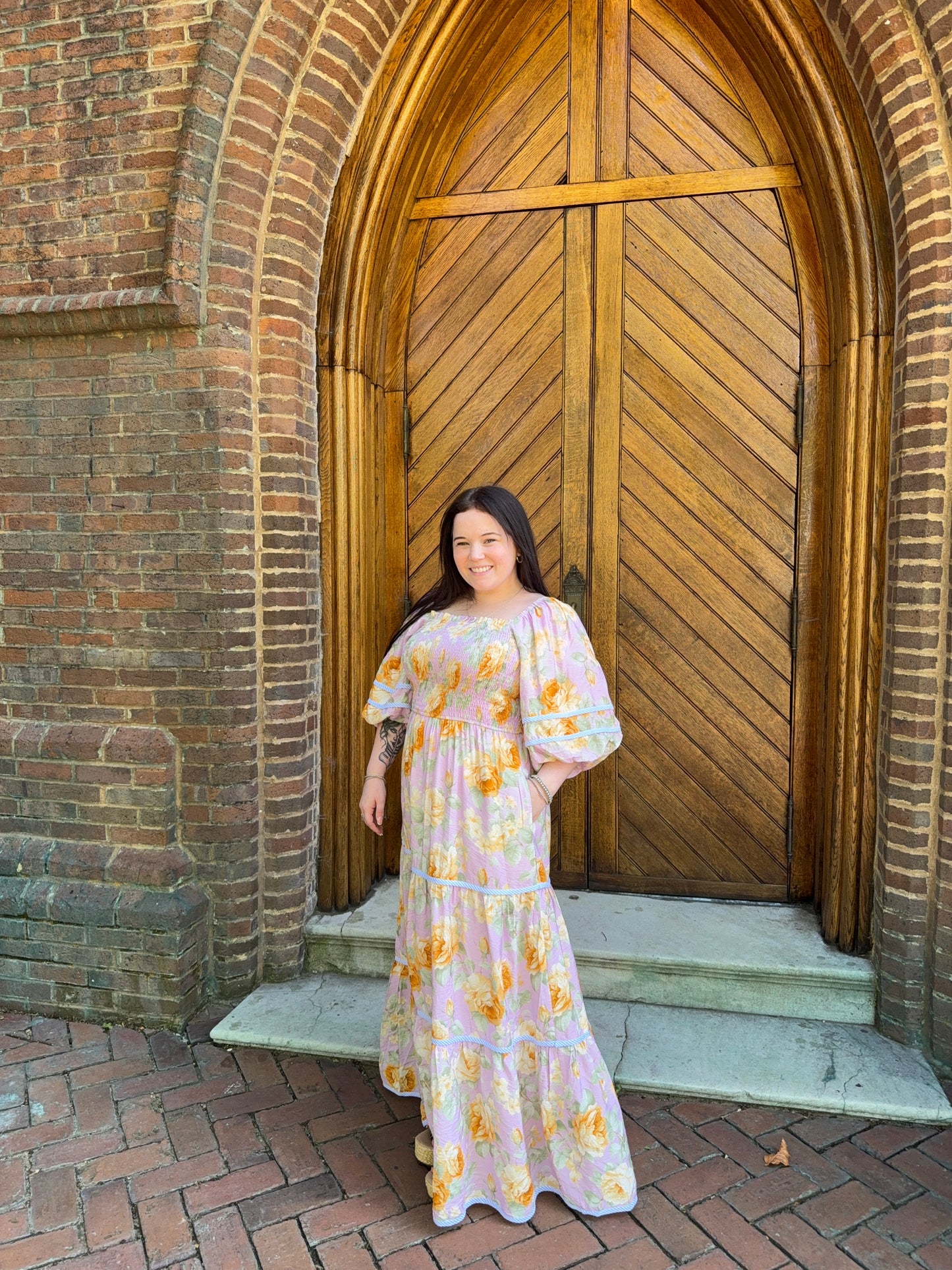Lilac Multi Floral Maxi Dress