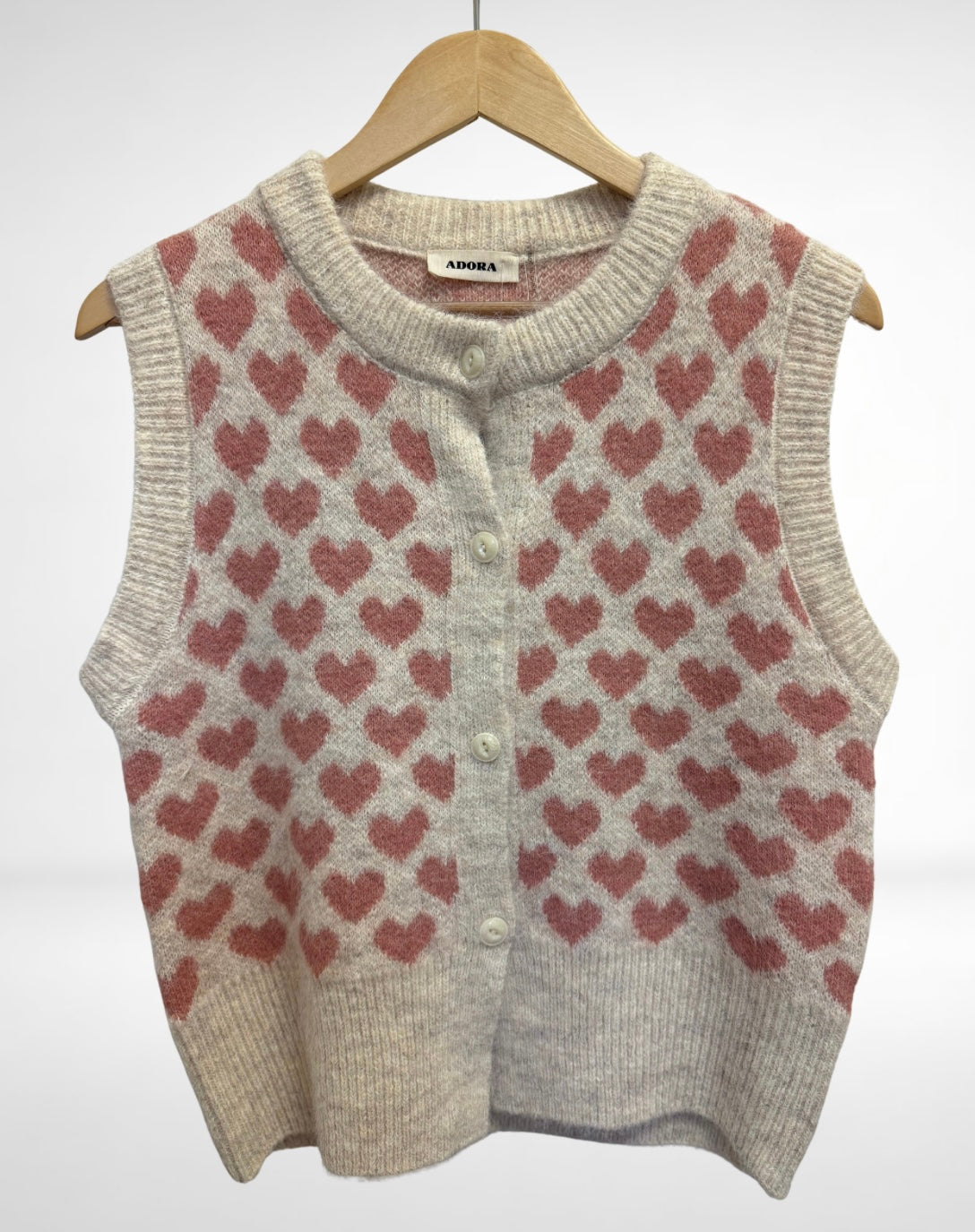 Heart Knit Sweater Vest
