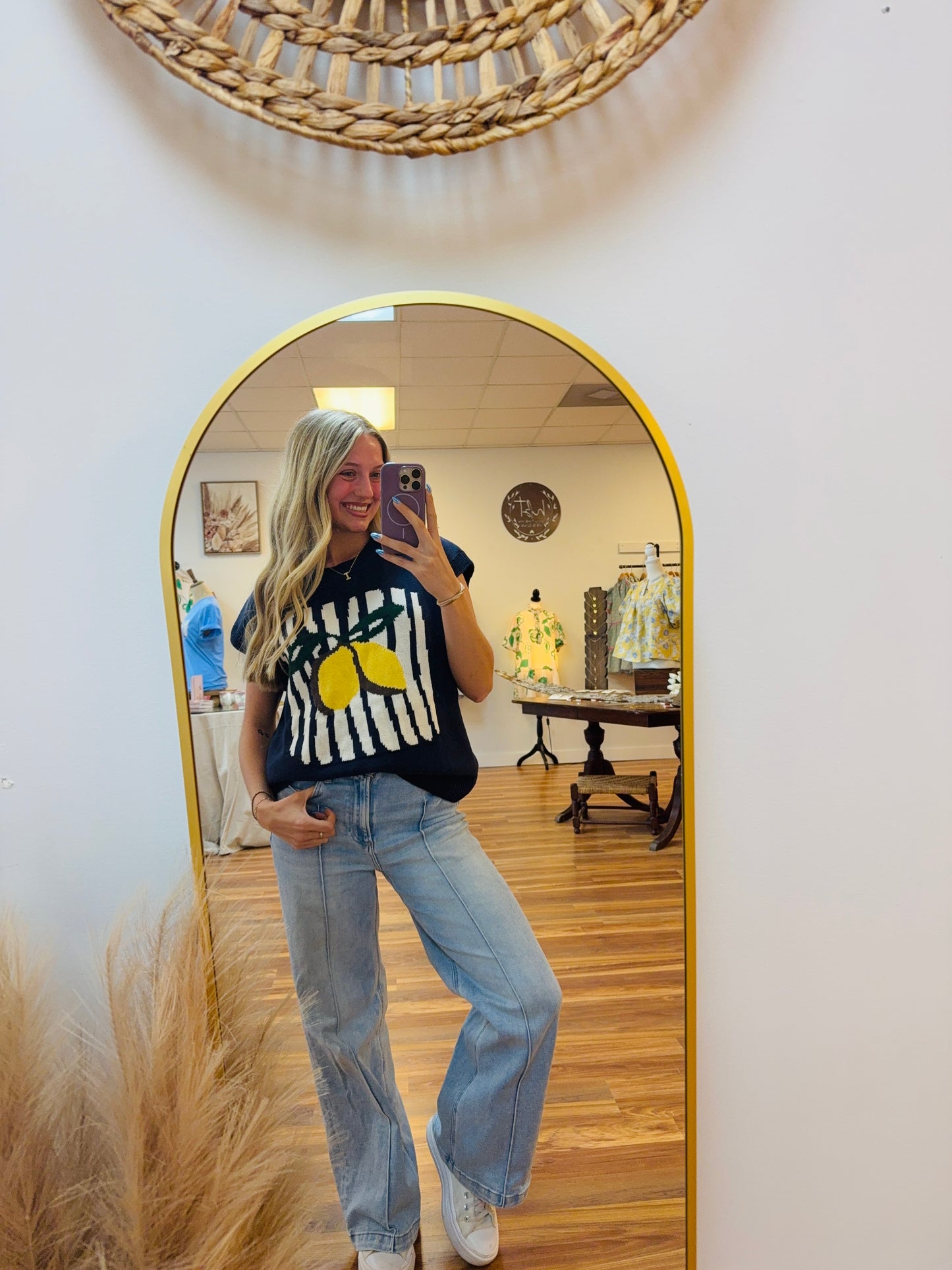 Lemon Graphic Knit Vest
