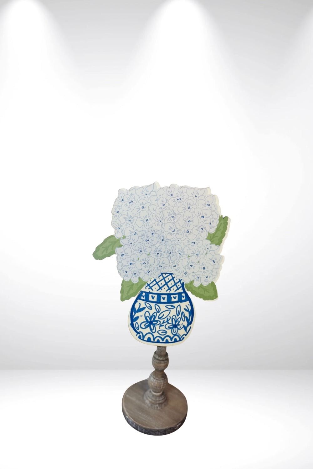 Blue Hydrangeas Table Topper