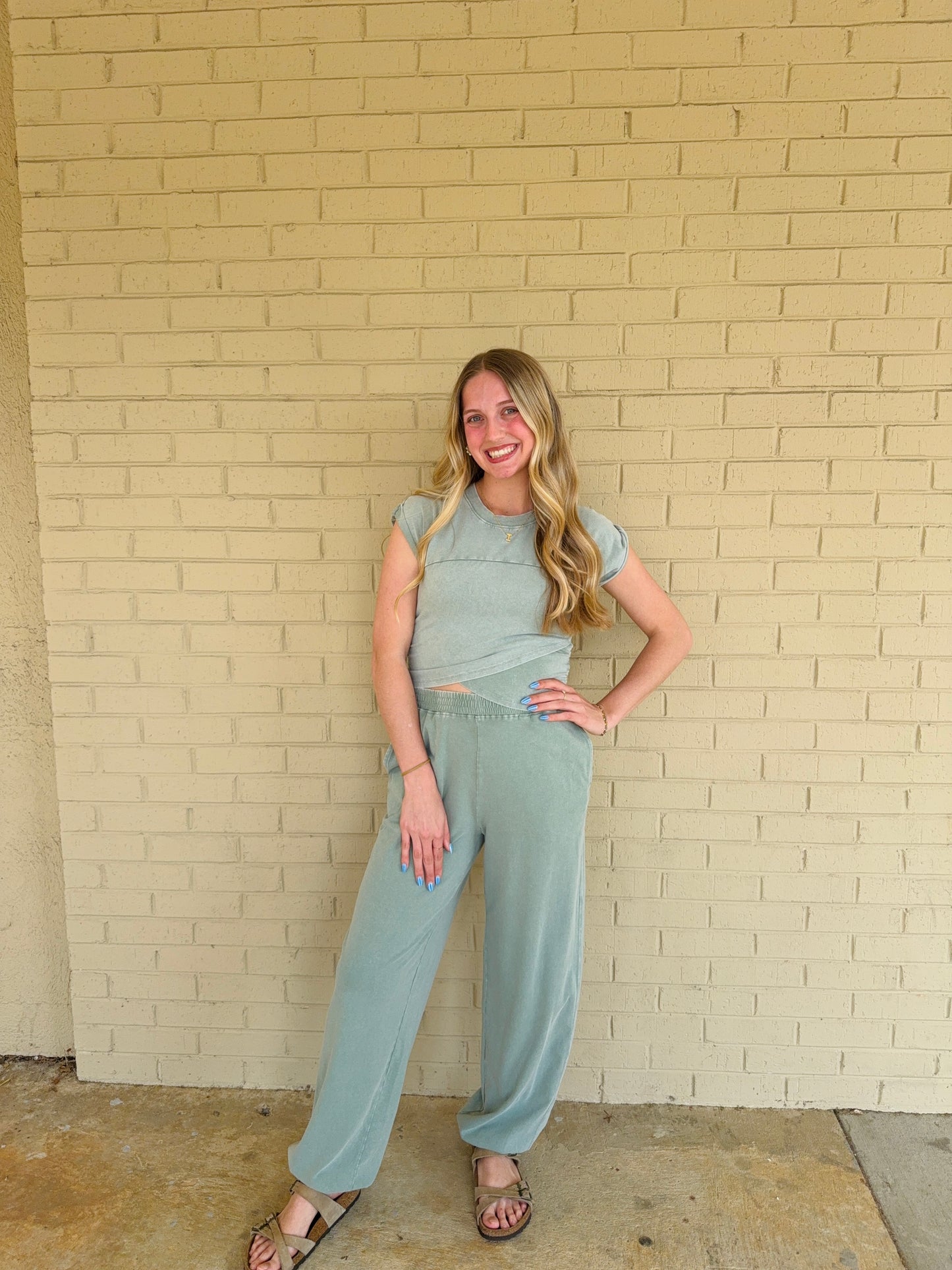 Two Piece Sage Green Set