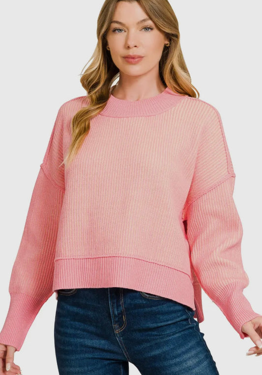 Two Tone Pink Sweater