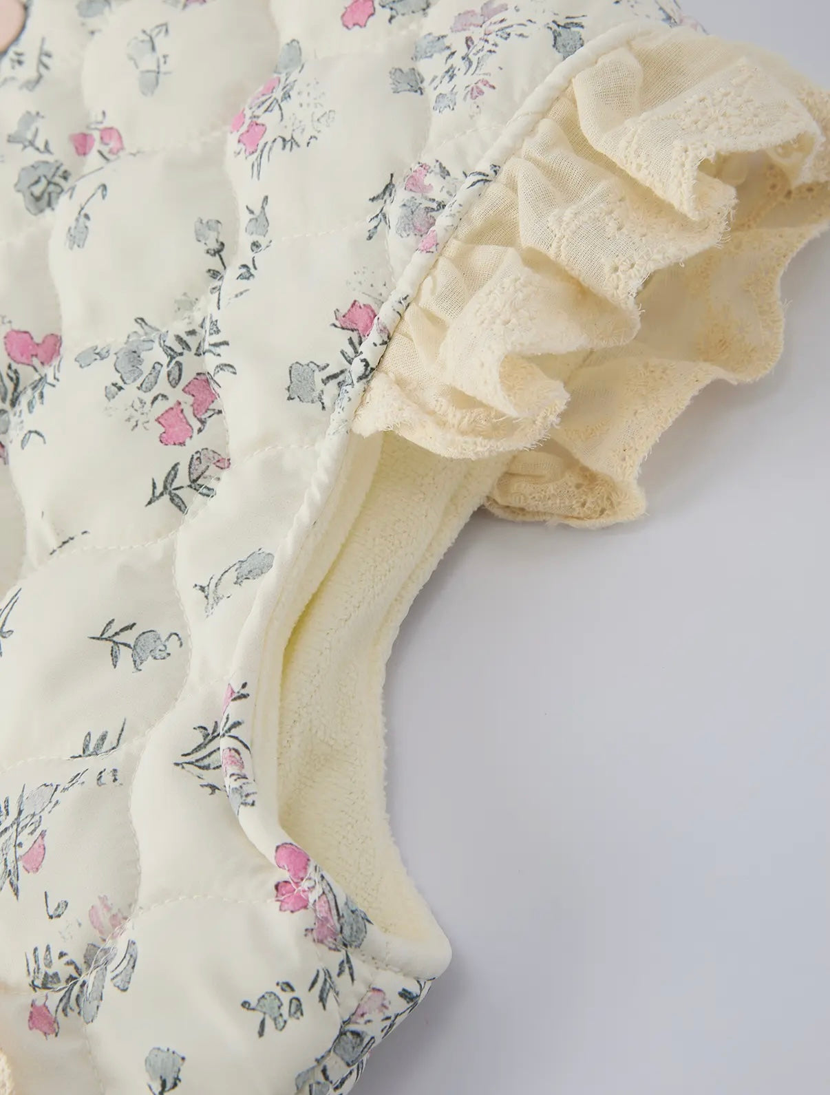 Floral Girls Puffer Vest