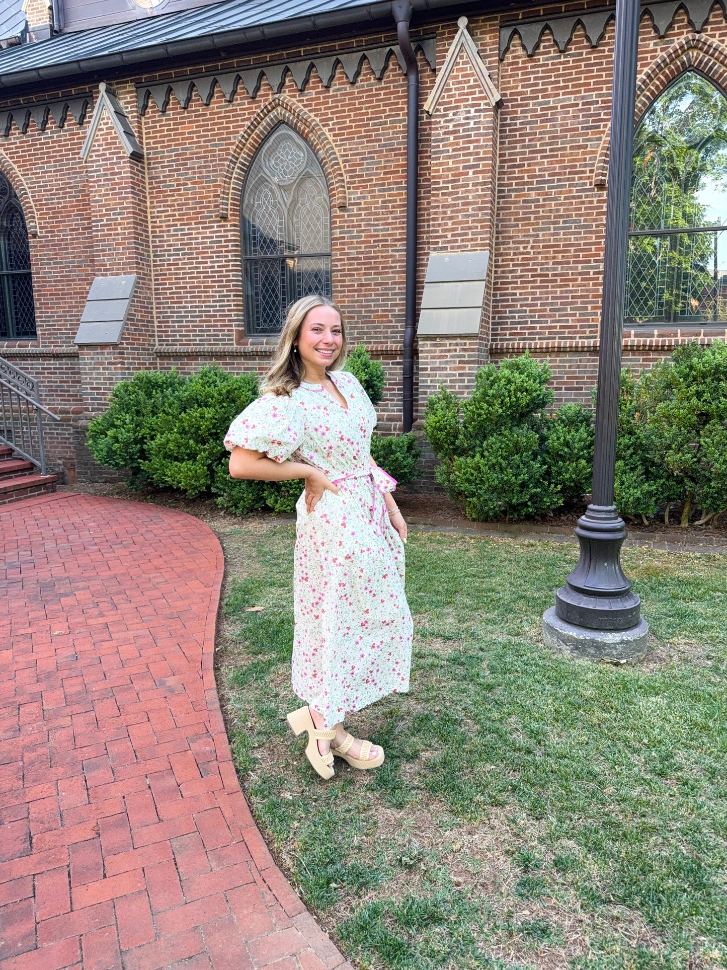 Ivory Multi Floral Dress