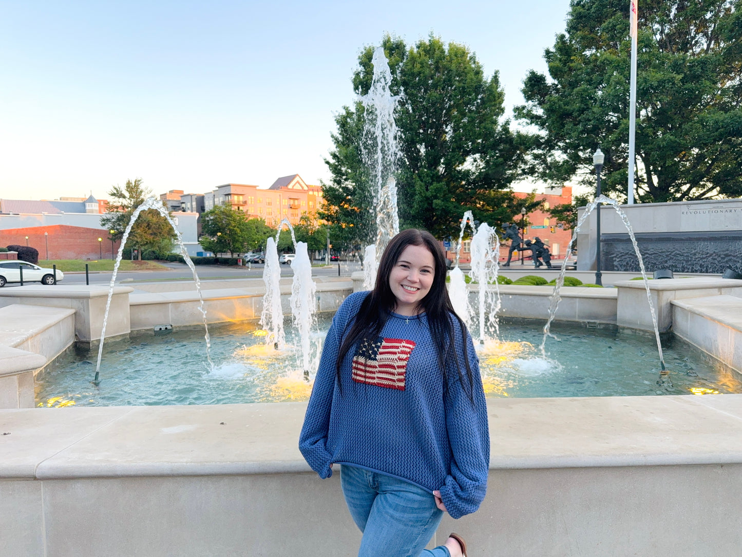 Chunky Yarn Flag Sweater