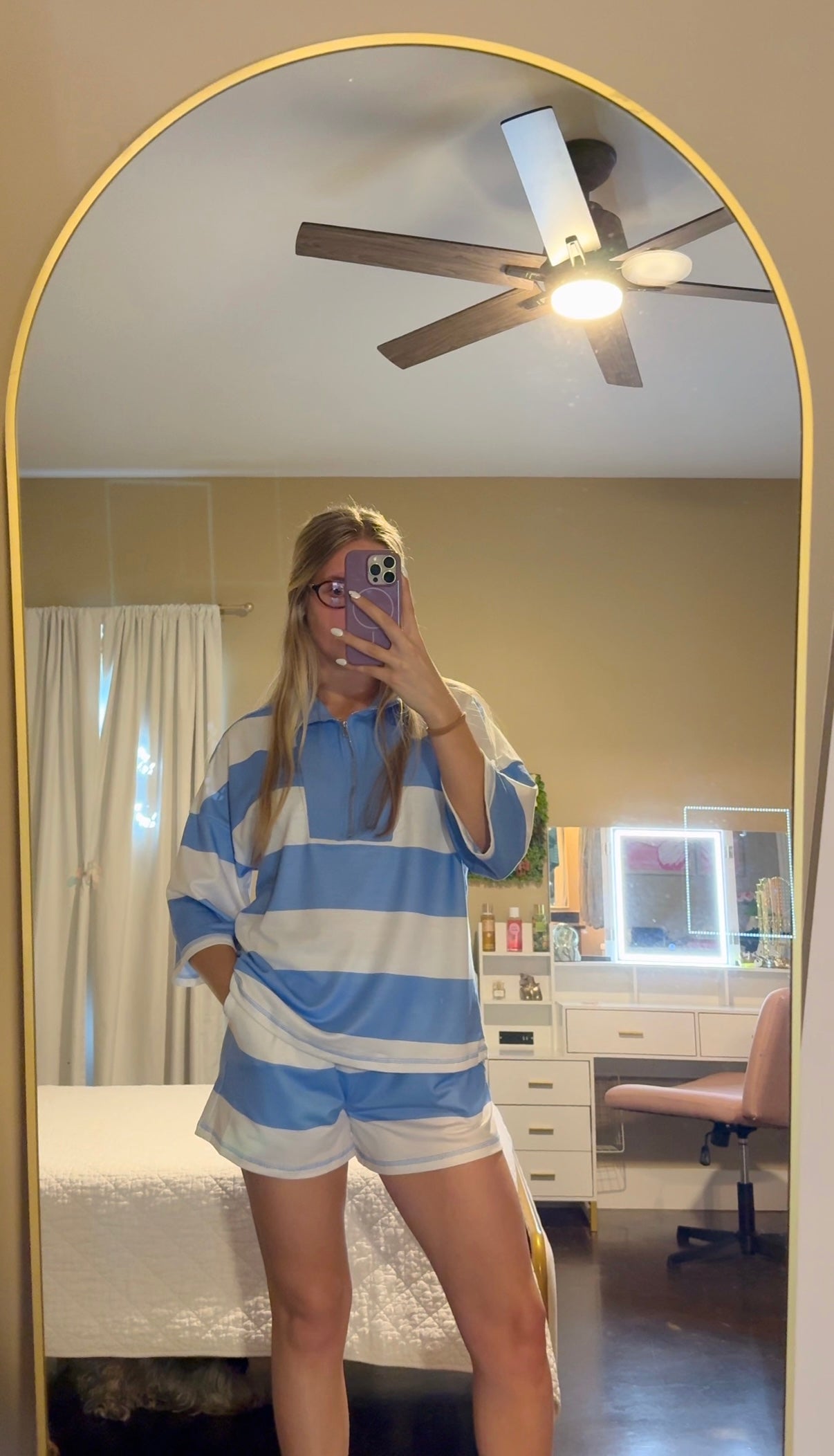 Blue & White Stripe Set