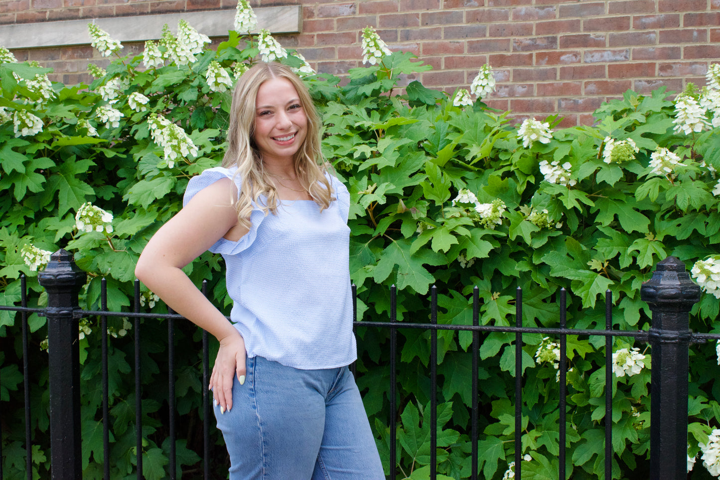 Blue Gingham Top