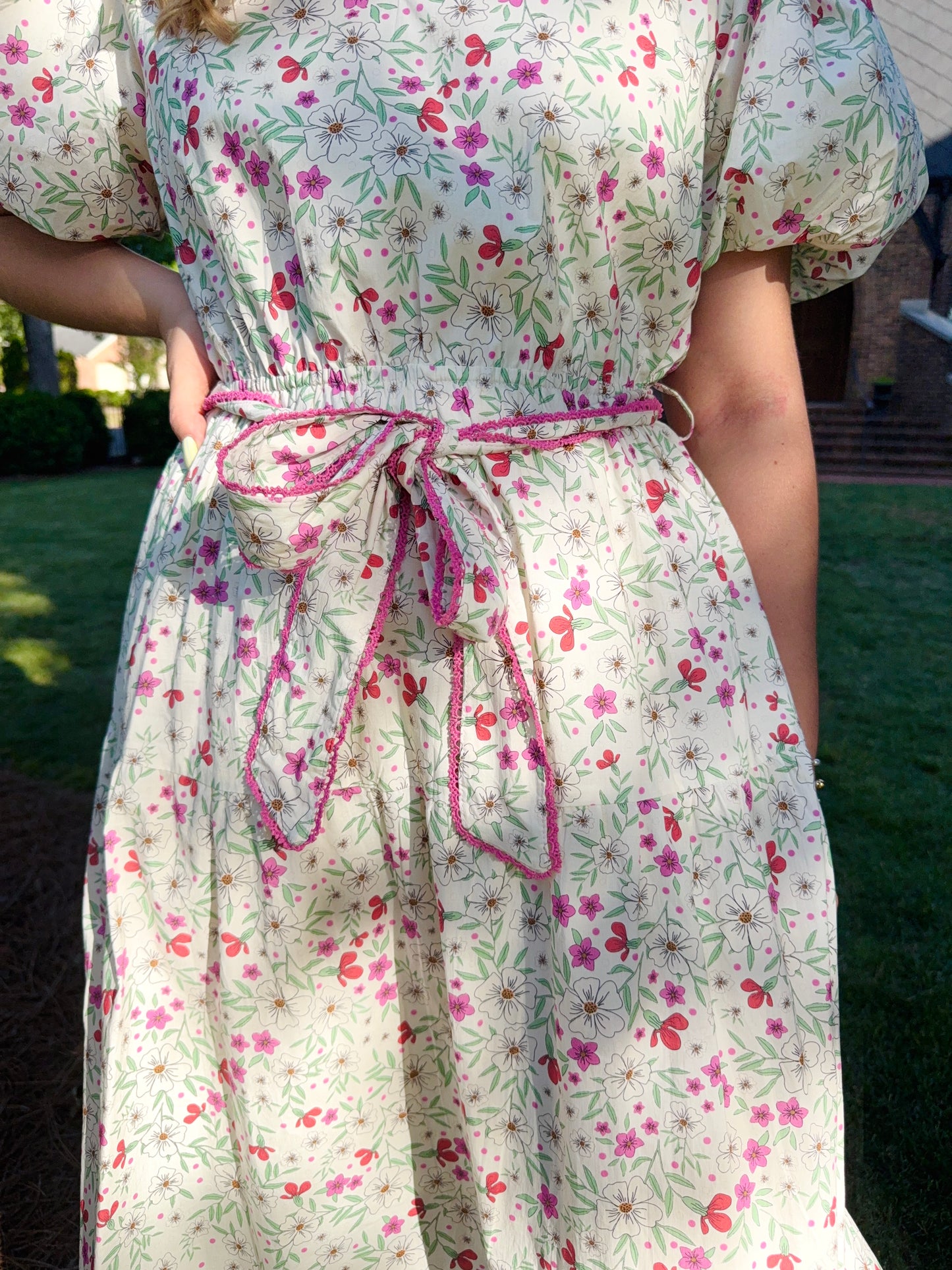 Ivory Multi Floral Dress