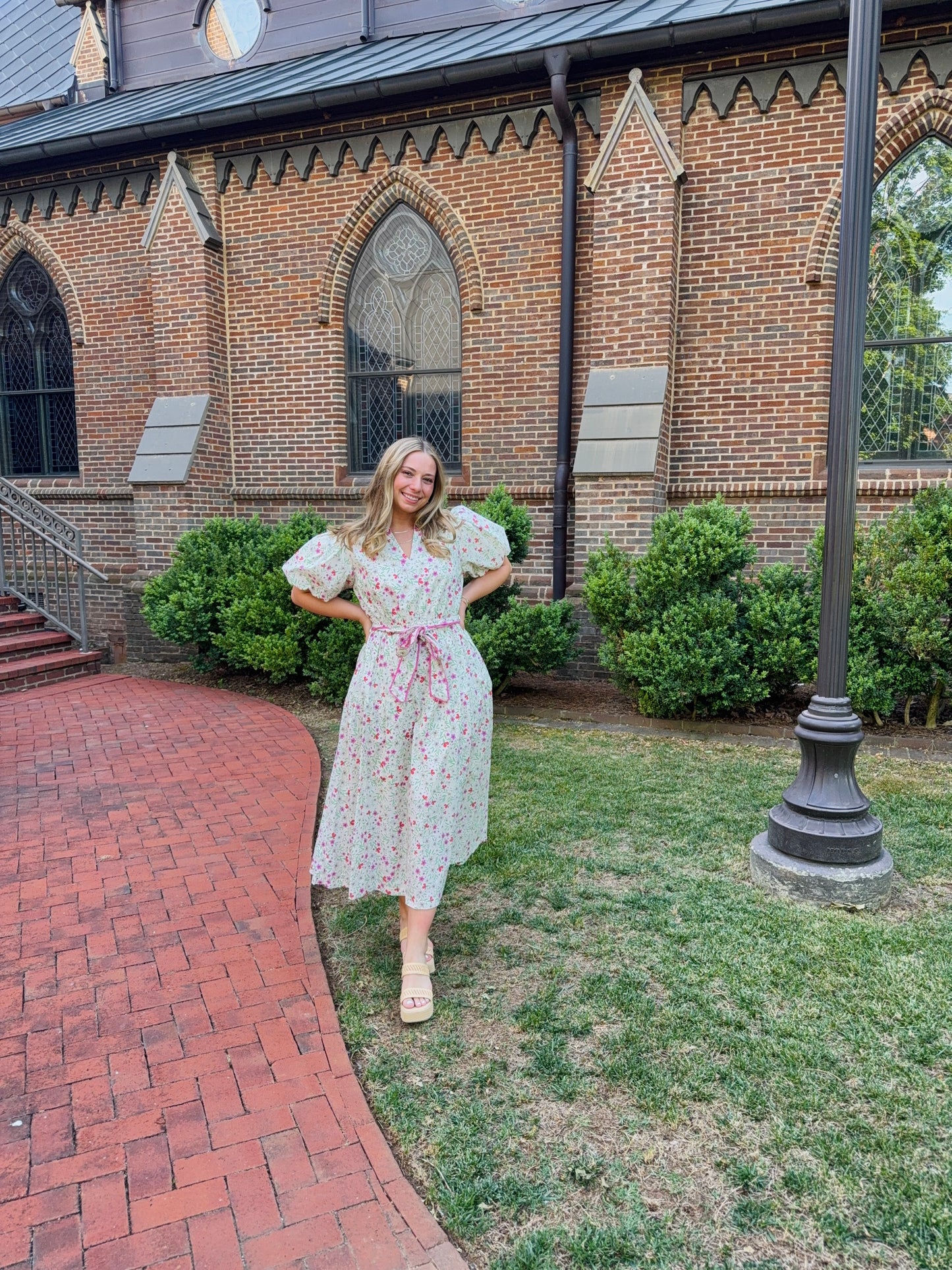 Ivory Multi Floral Dress