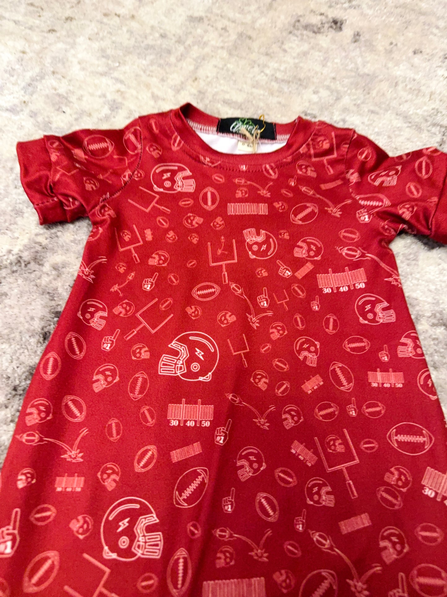 Red football onesie