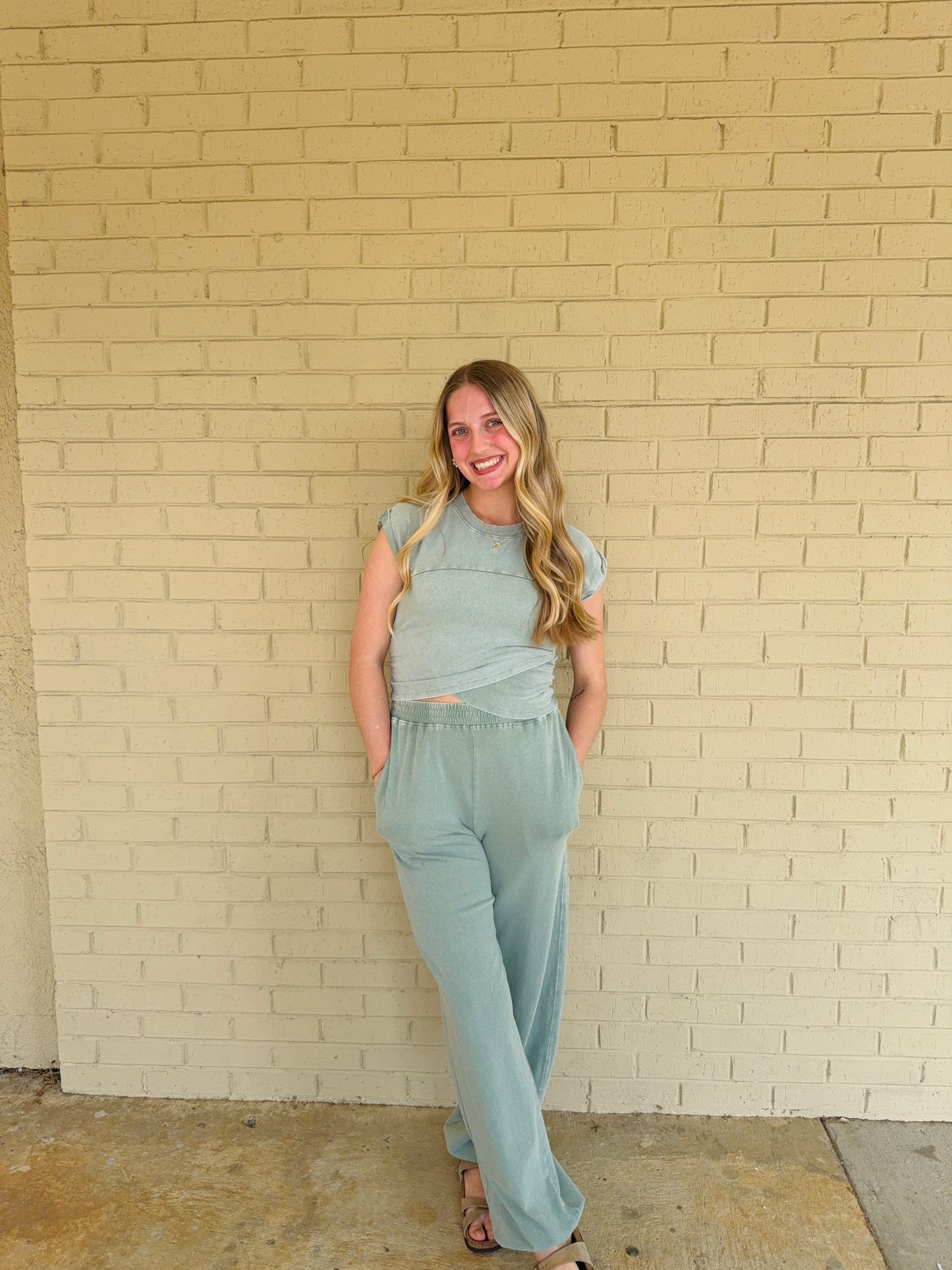 Two Piece Sage Green Set