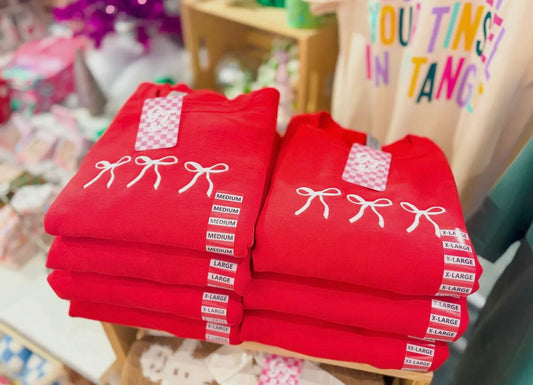 Dainty Bow Embroidered Sweatshirt