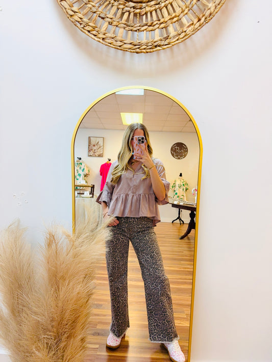 Sepia Rose Flowy Blouse