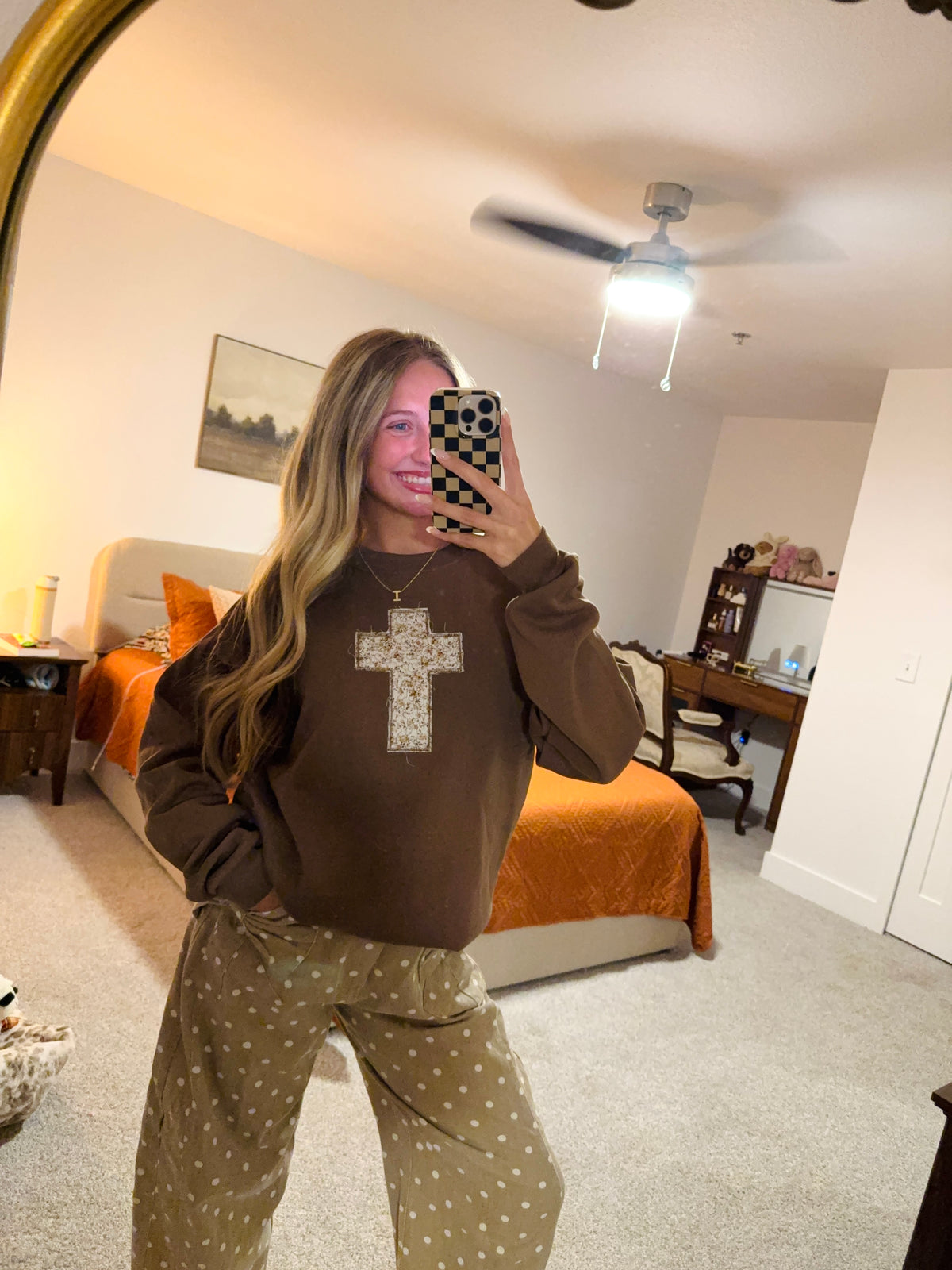 Cross patchwork sweatshirt