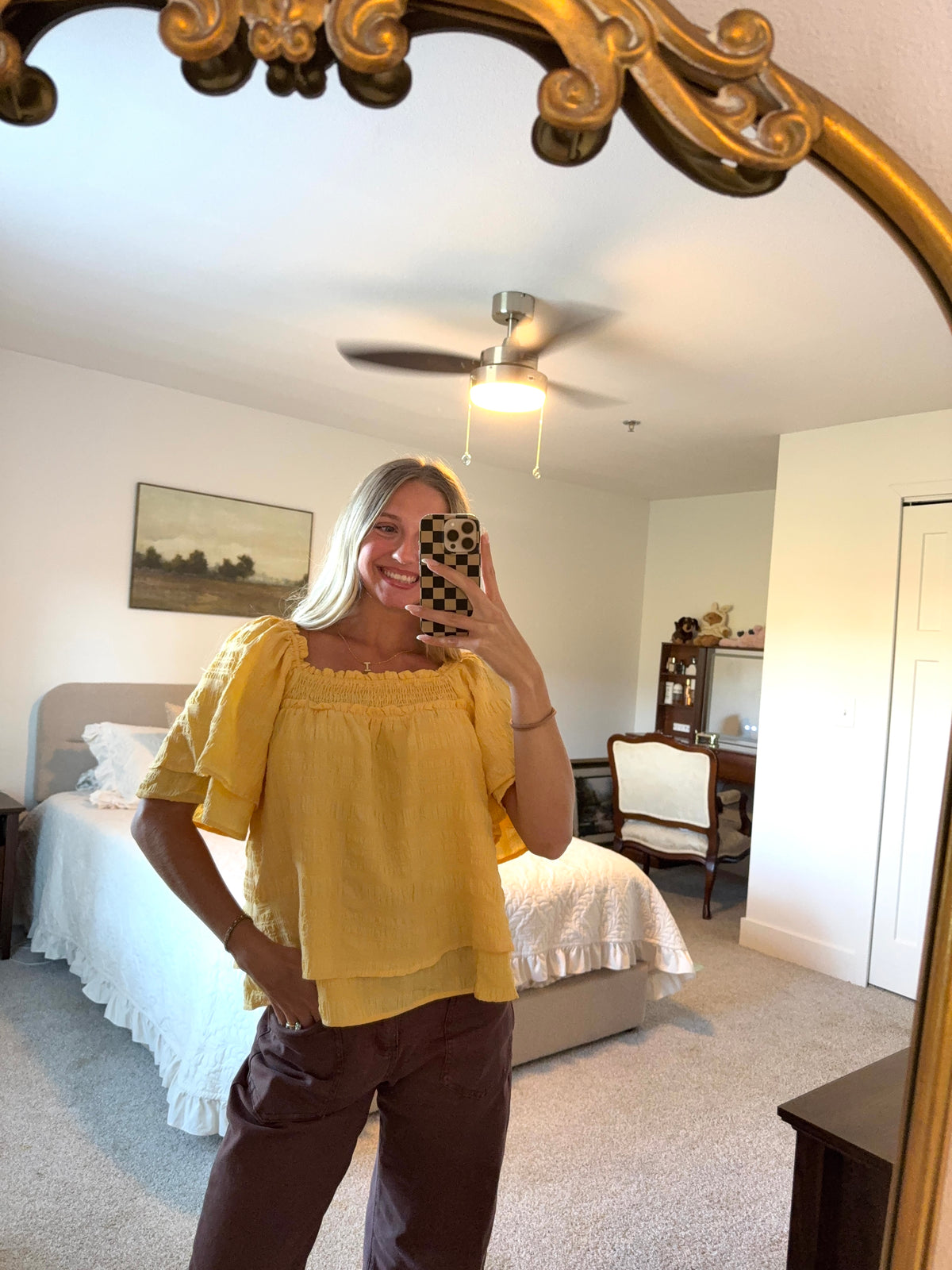 Yellow blouse