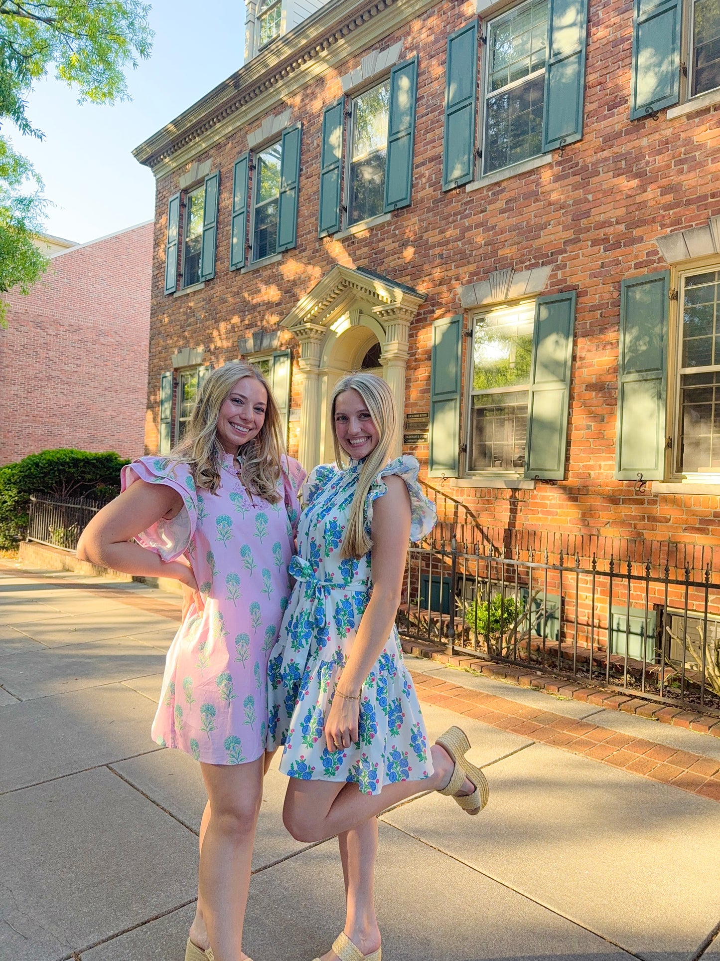 Pink Floral Print Mini Dress