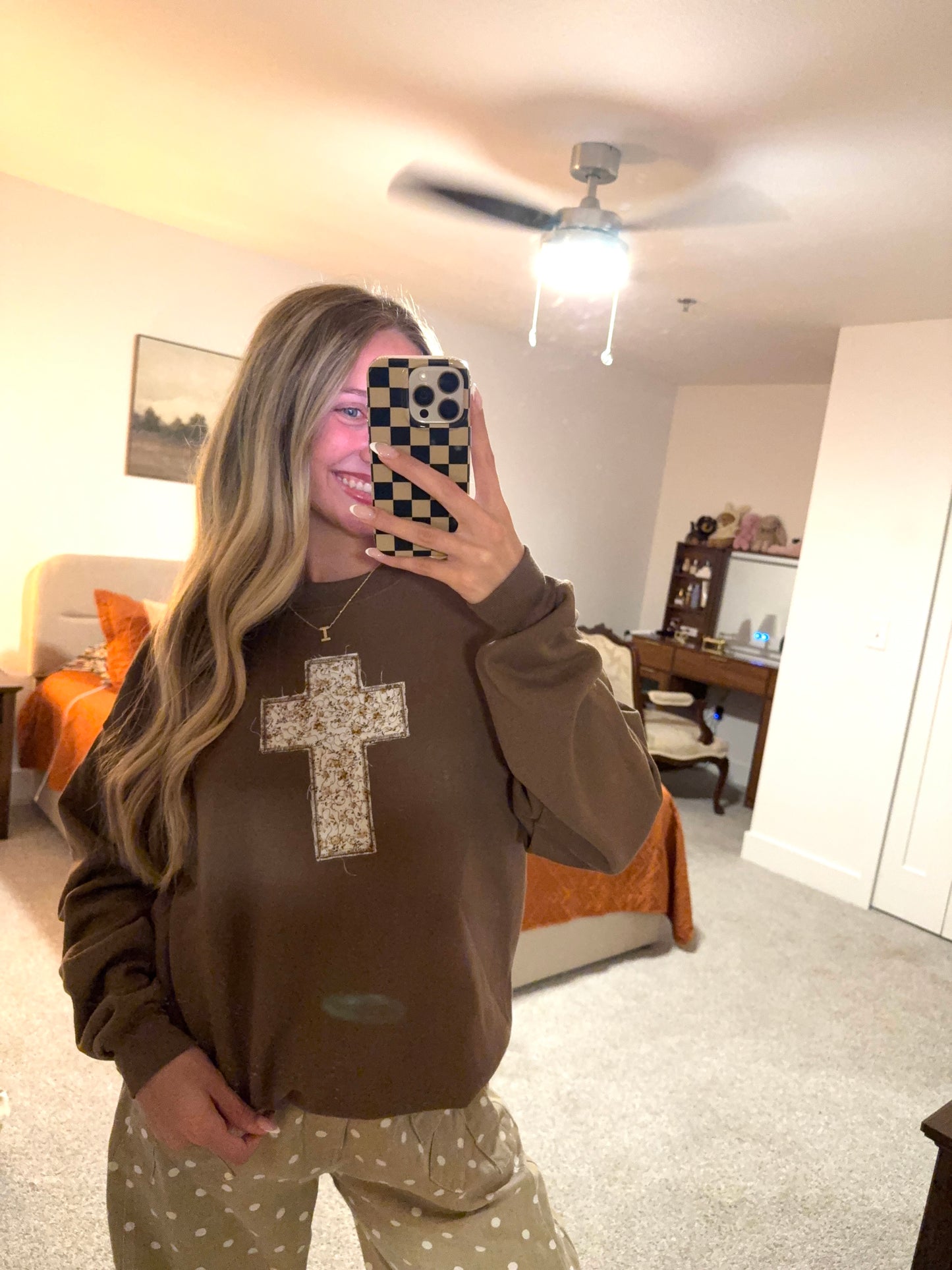 Cross patchwork sweatshirt