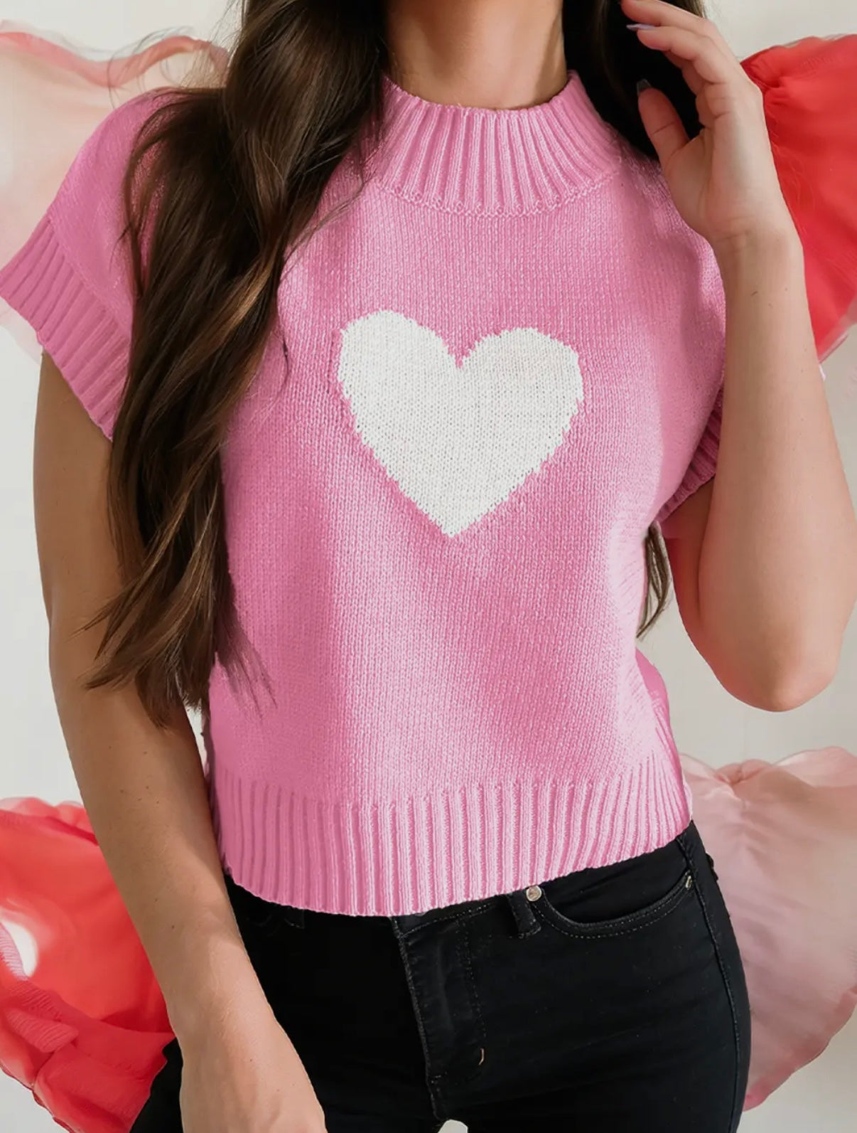Pink Heart Sweater