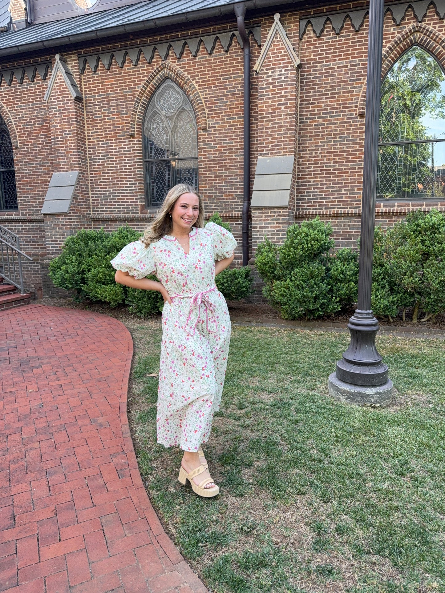 Ivory Multi Floral Dress