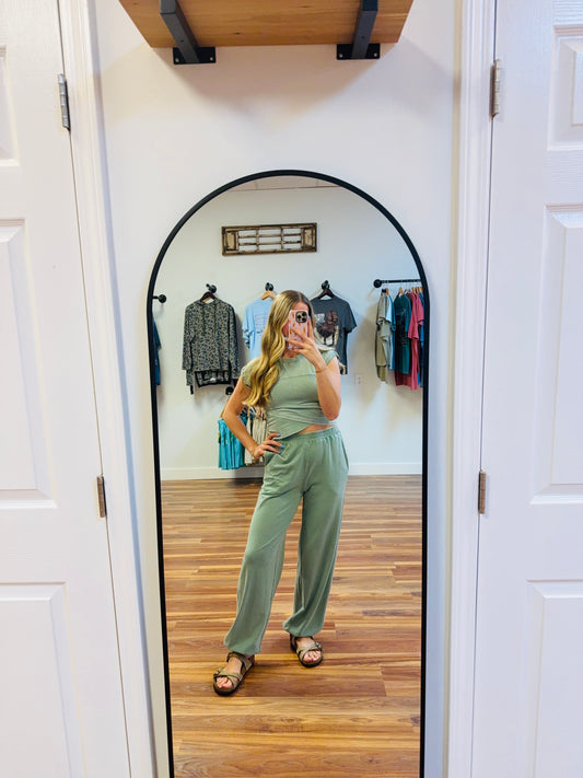 Two Piece Sage Green Set
