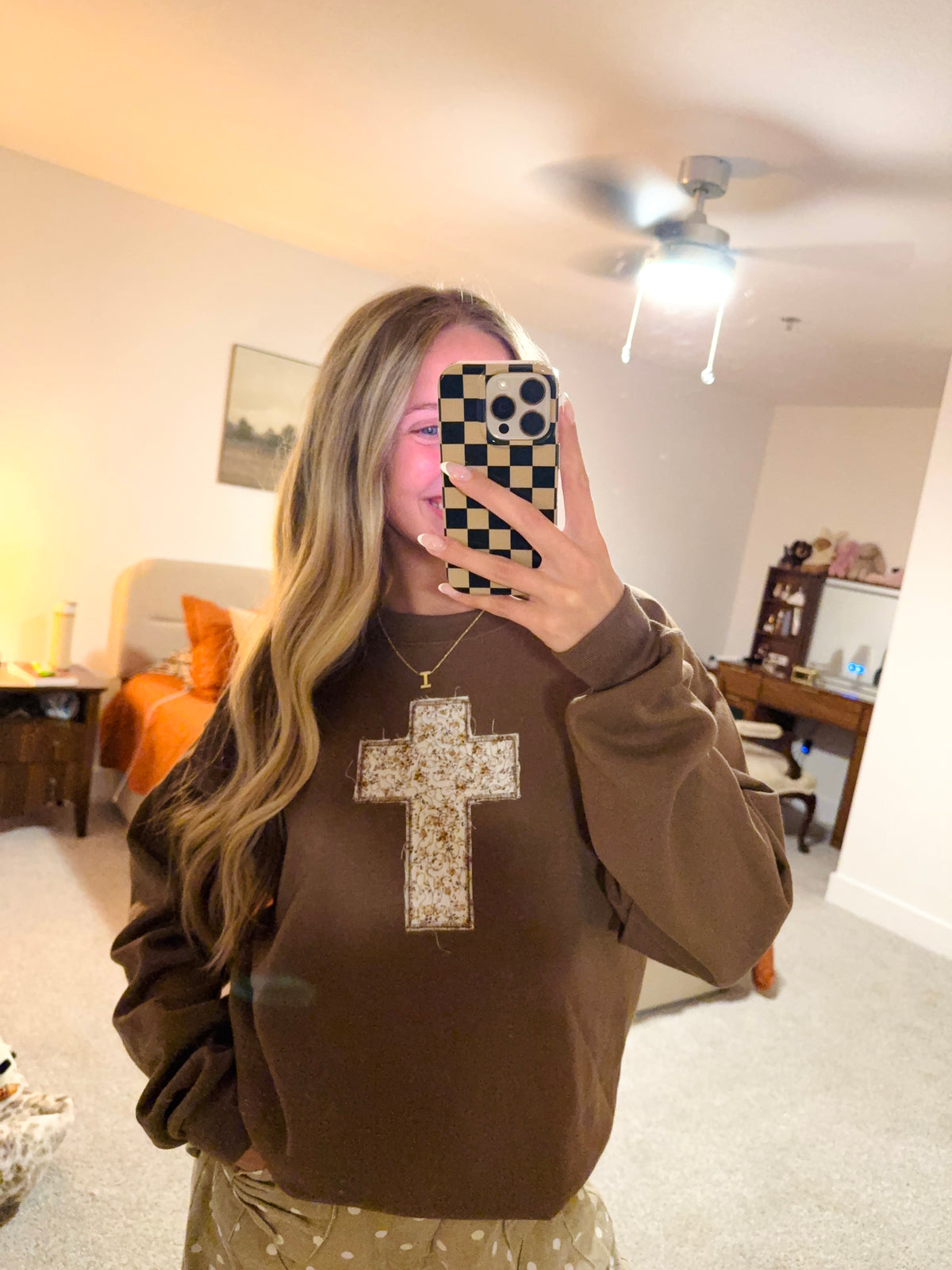Cross patchwork sweatshirt