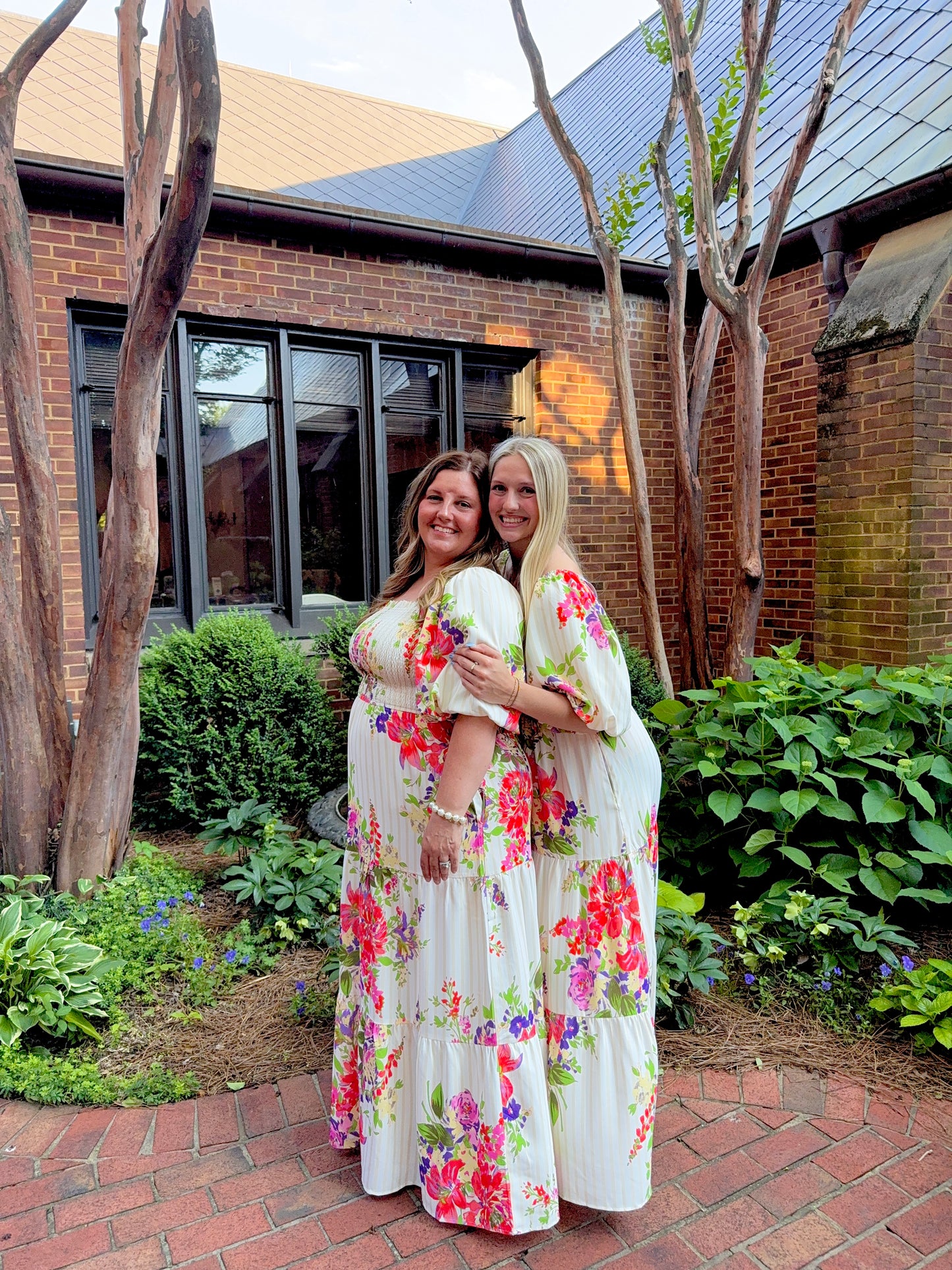 Taupe Multi Floral Maxi Dress