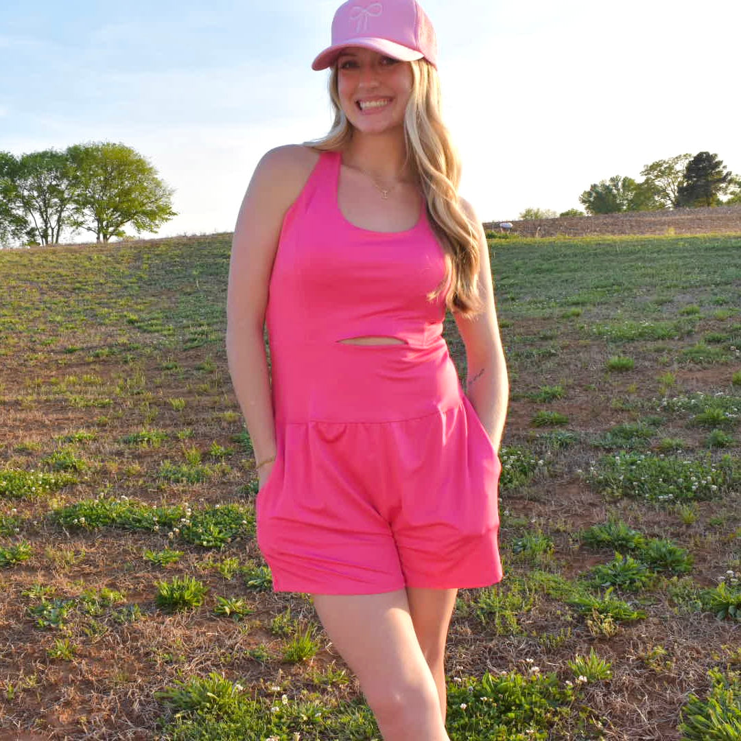 Pink Athletic Romper