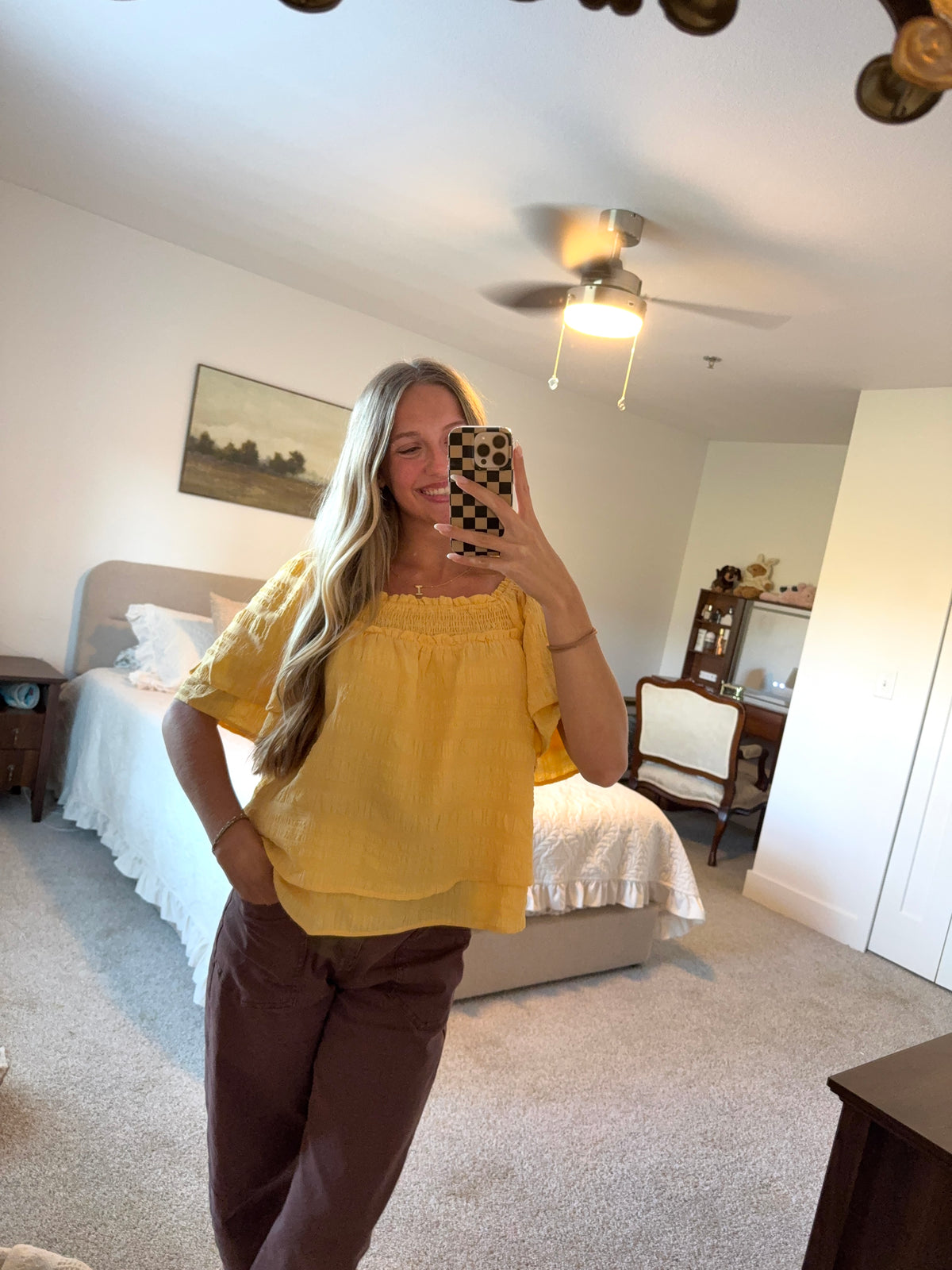 Yellow blouse