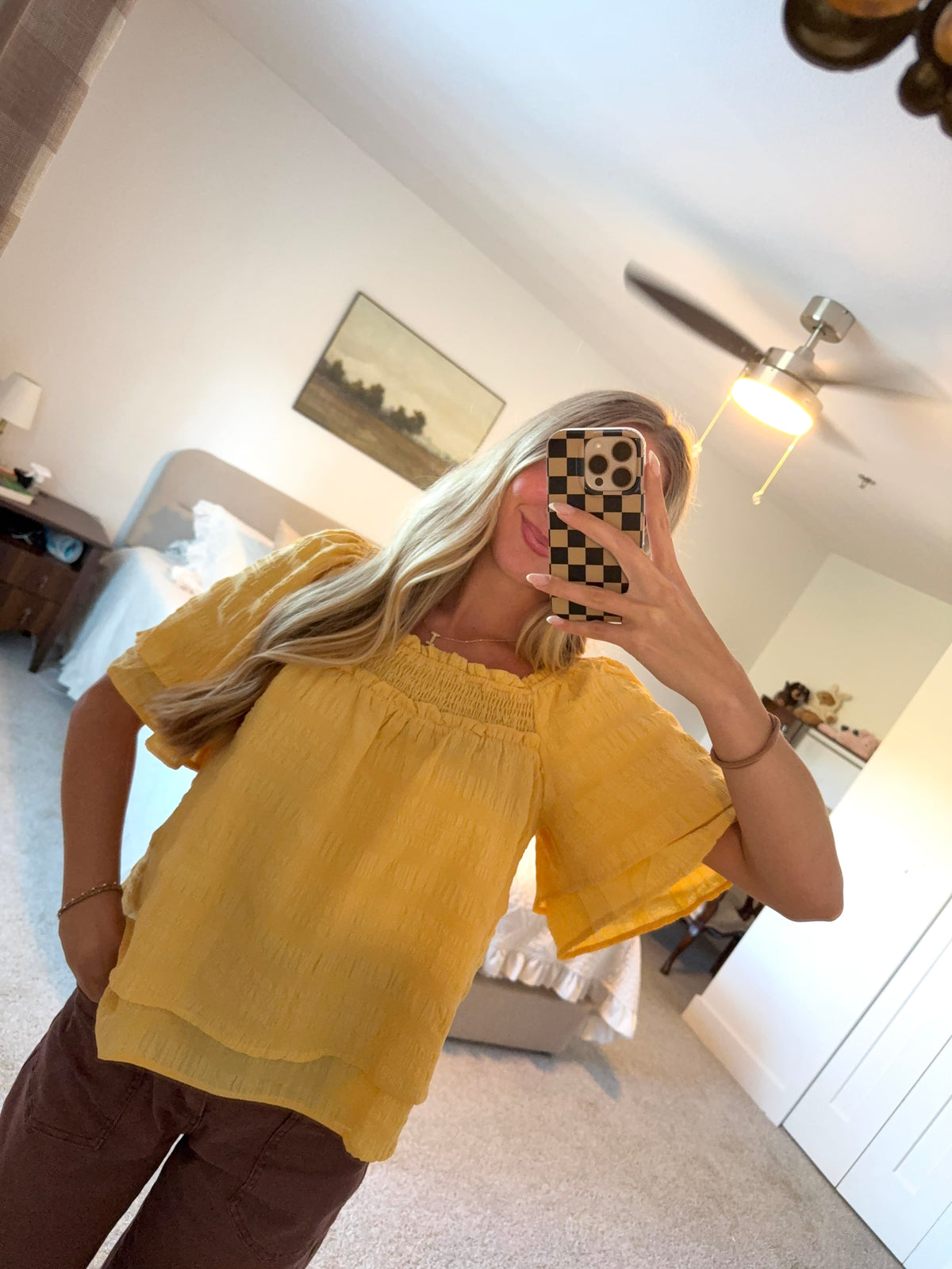 Yellow blouse