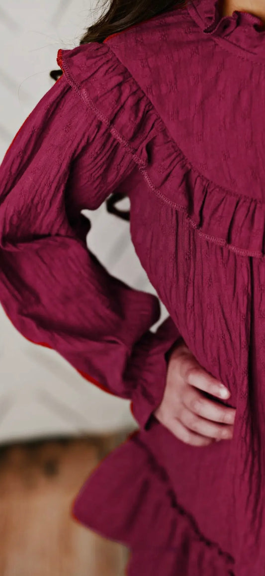 Plum Long Sleeve Dress