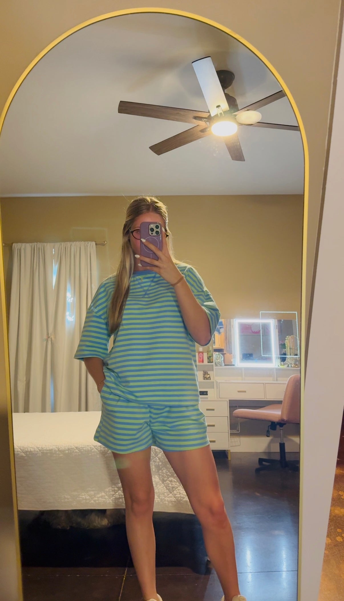 Blue & Green Striped Set