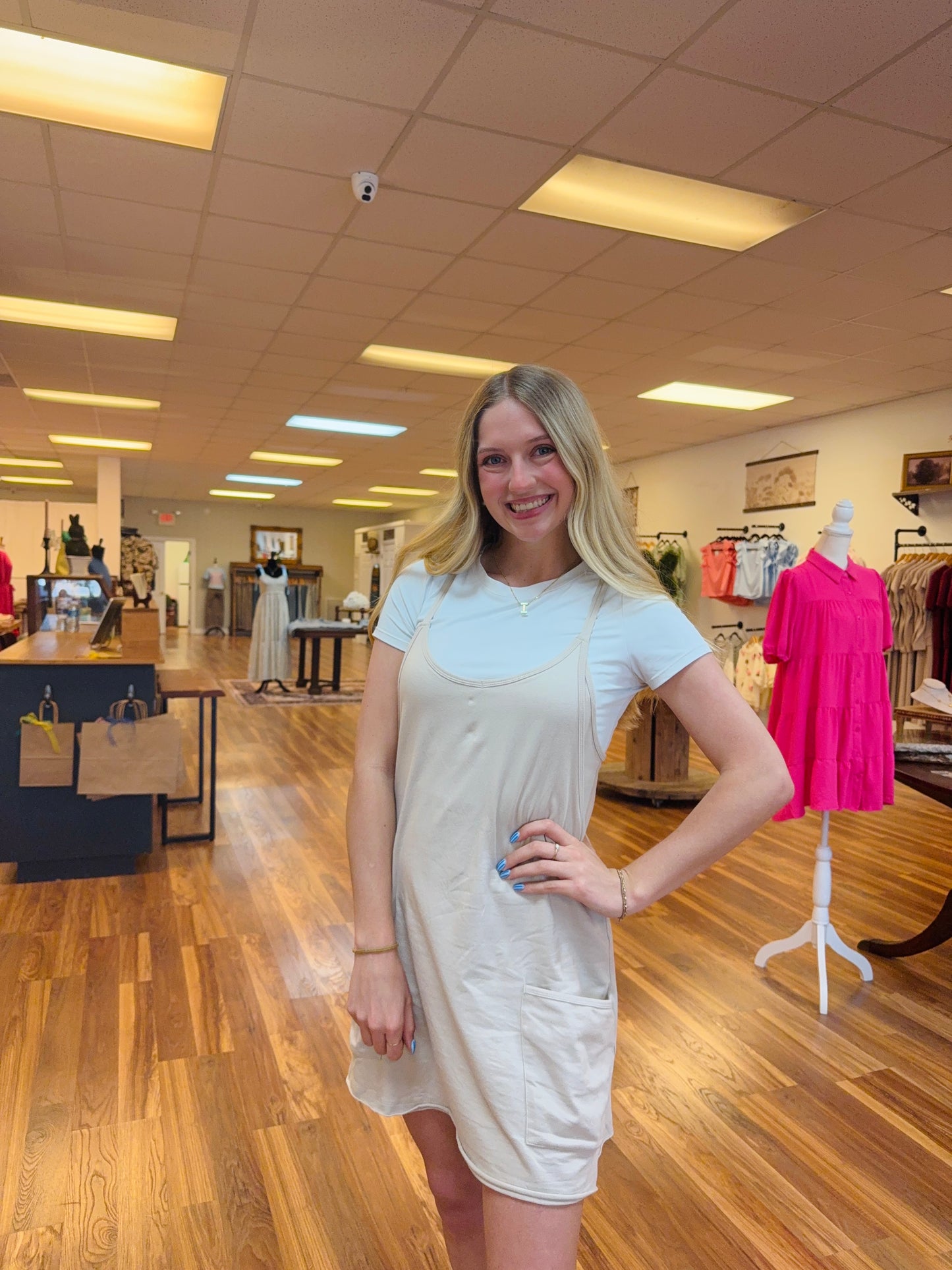 Beige Cotton Dress