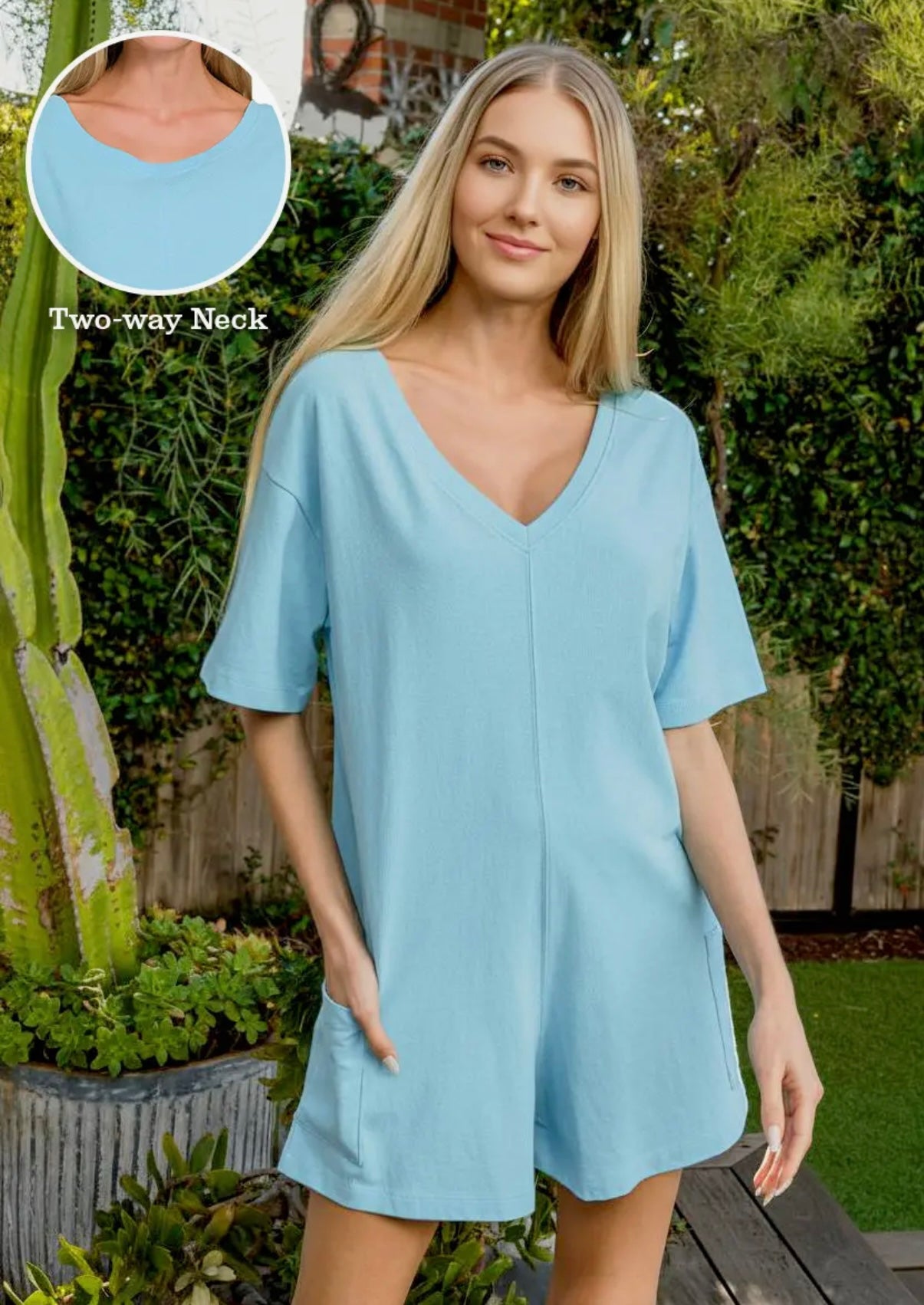 Reversible Short Sleeve Romper