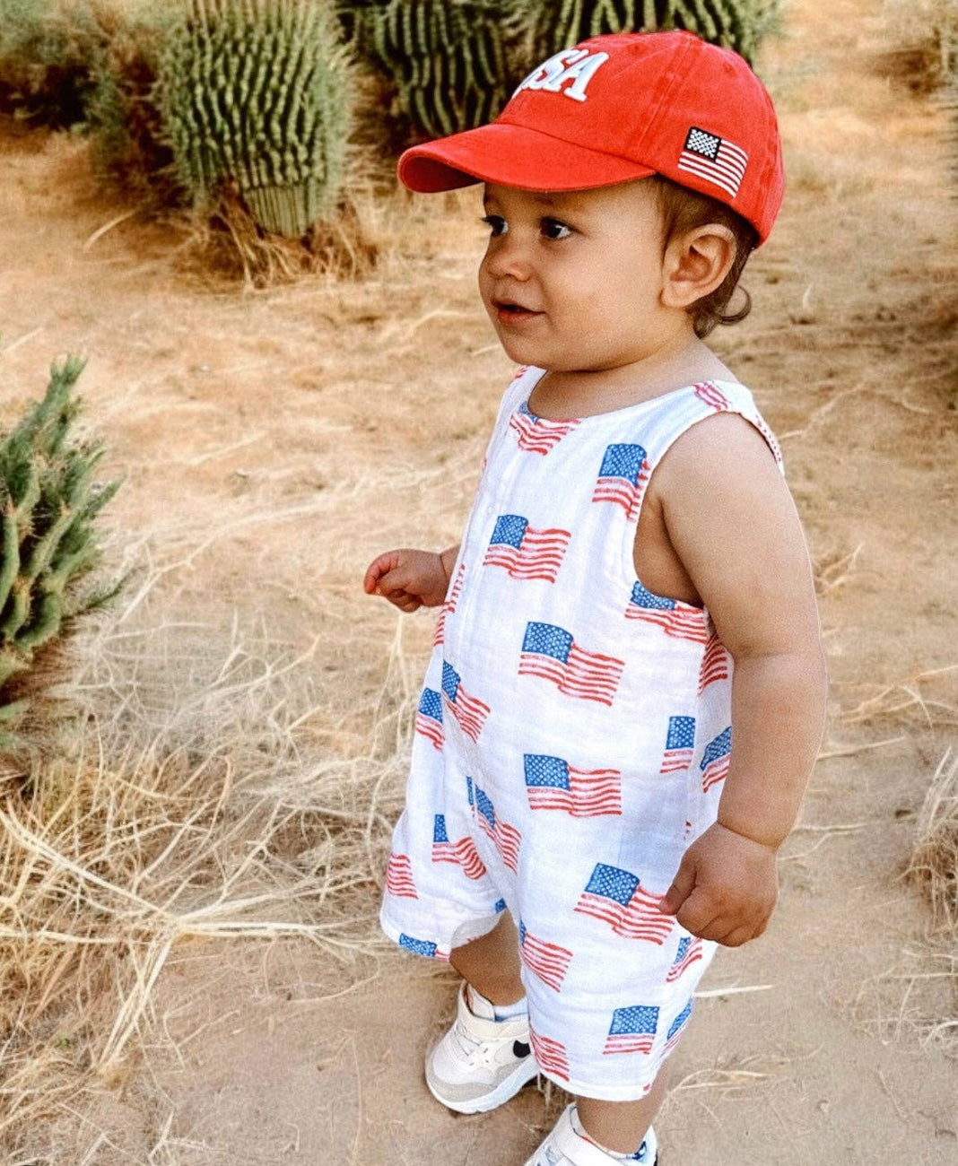 Muslin Flag Romper