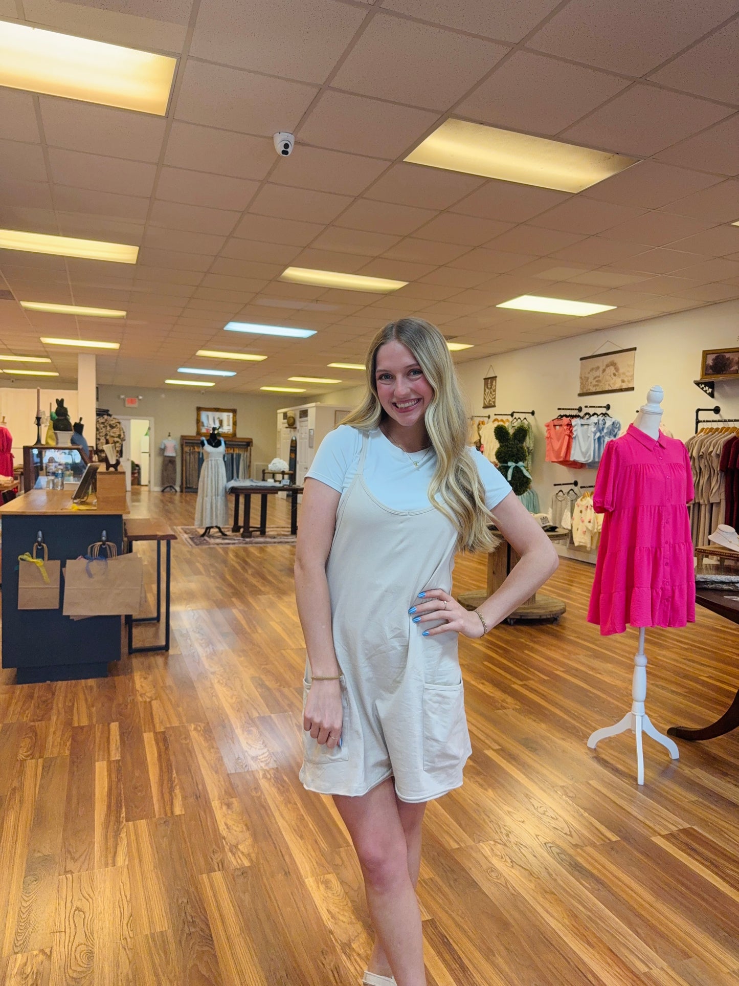 Beige Cotton Dress