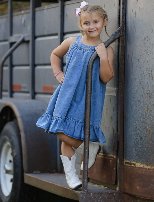 Girls Denim Dress