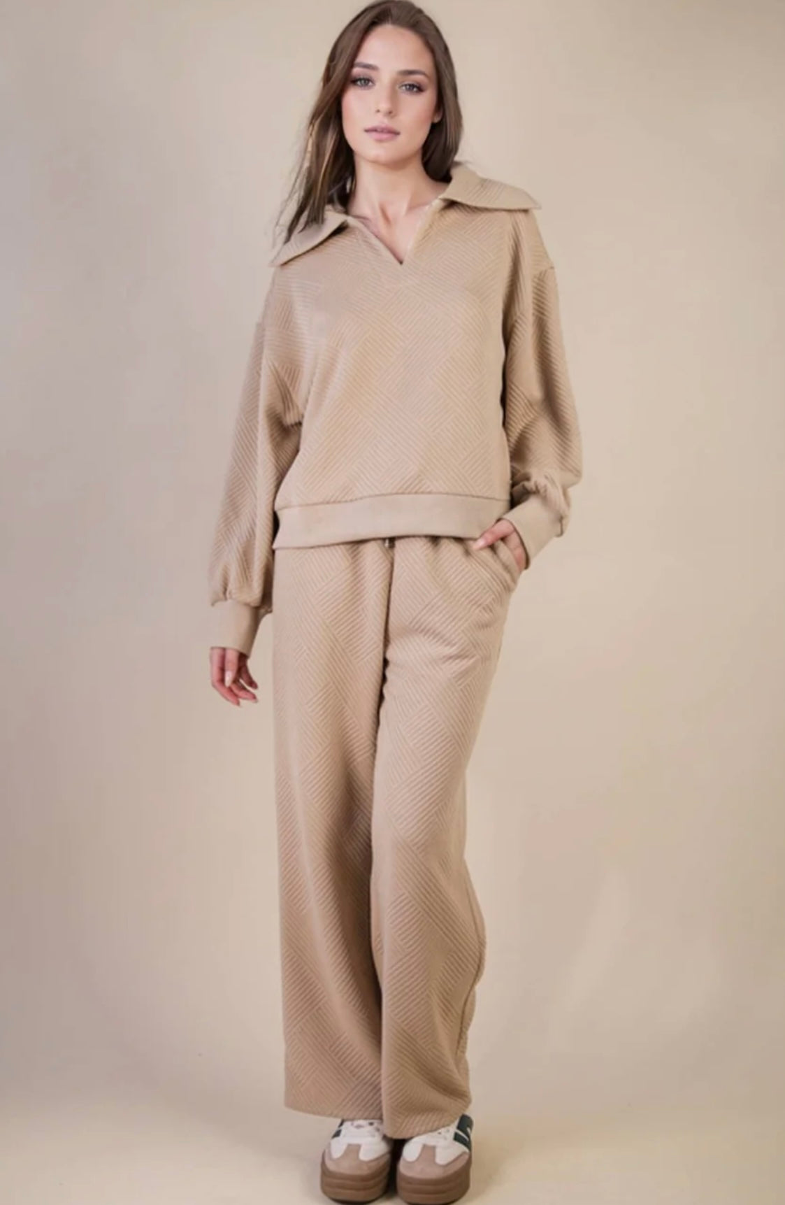 Textured Top and Bottom Set