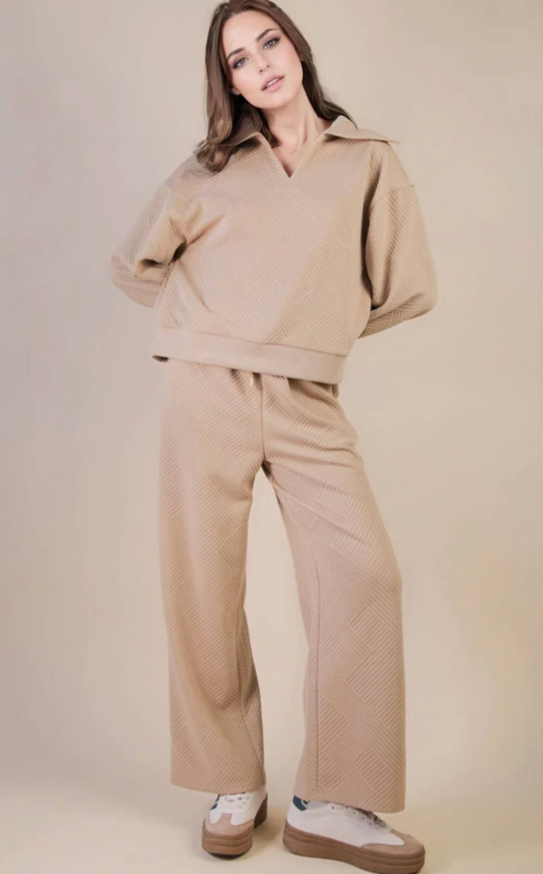 Textured Top and Bottom Set