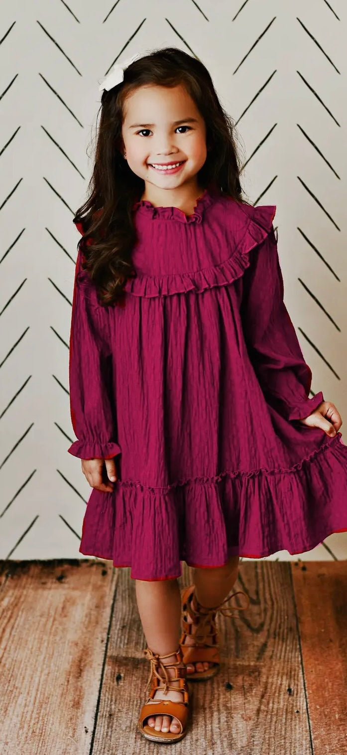 Plum Long Sleeve Dress