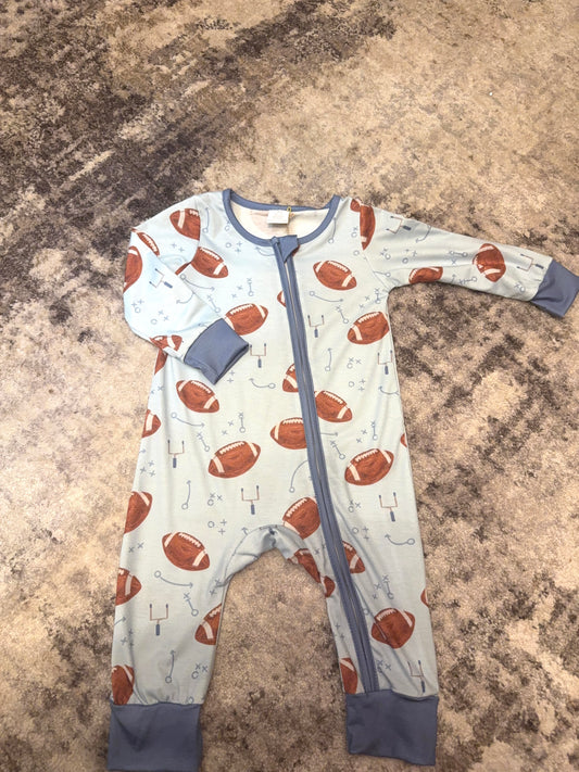 Long sleeve football onesie