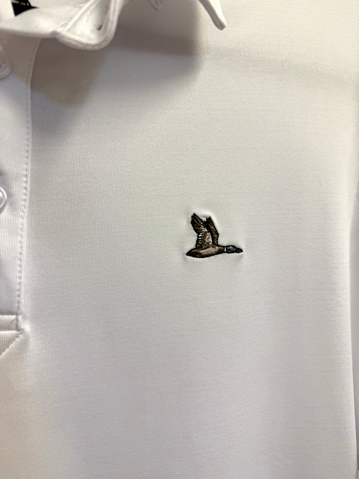 White Polo With Duck embroidered