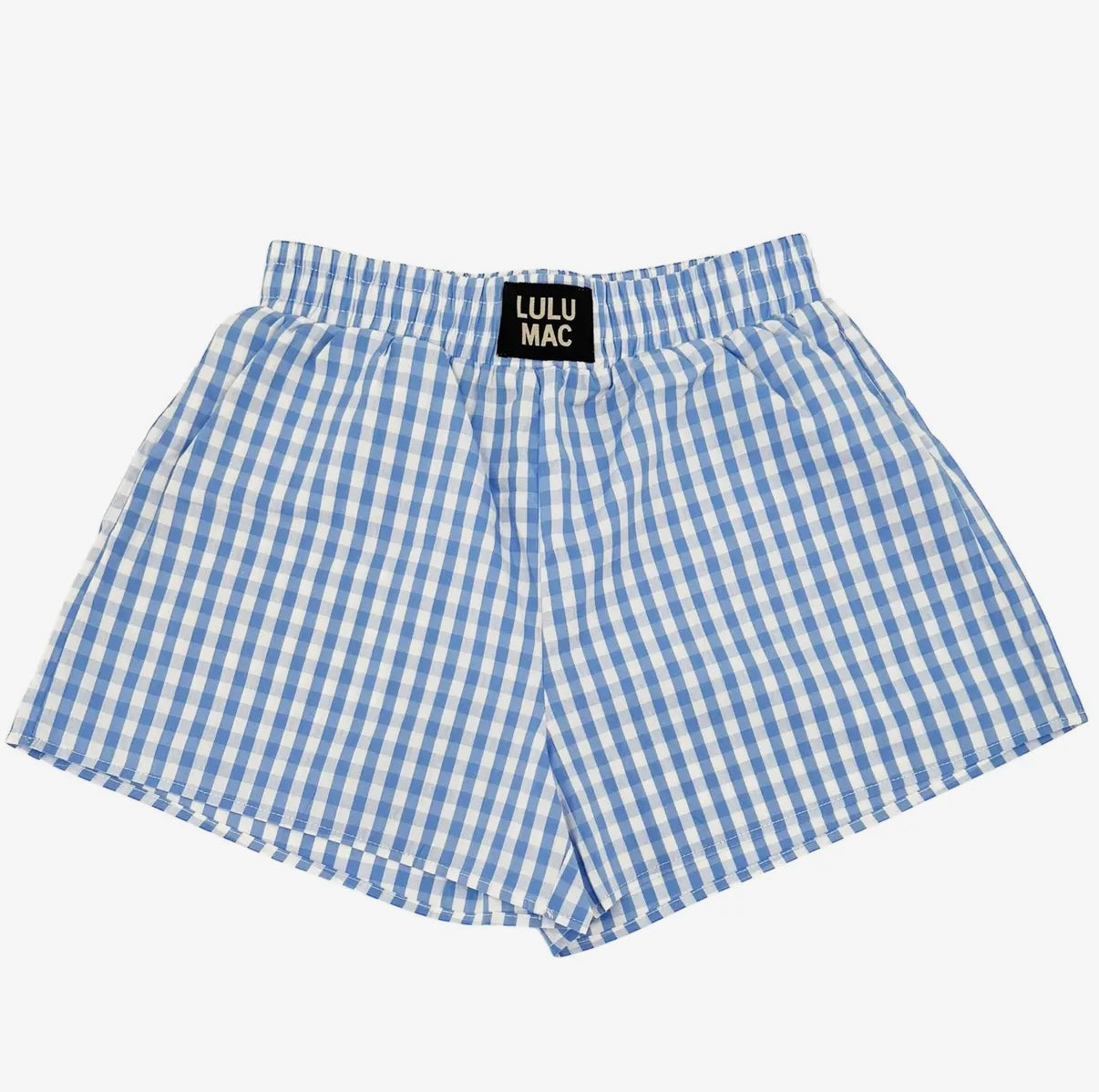 Lulumac Blue Gingham Boxer Shorts